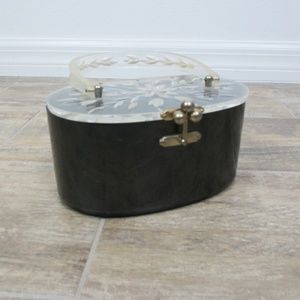 Vintage Lucite Oval Clutch Purse